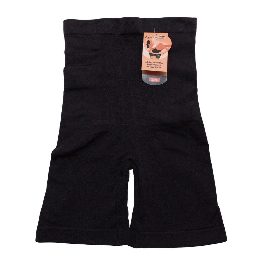 Shapermint XS S Essentials All Day Every Day High-Waisted Shaper Shorts Black